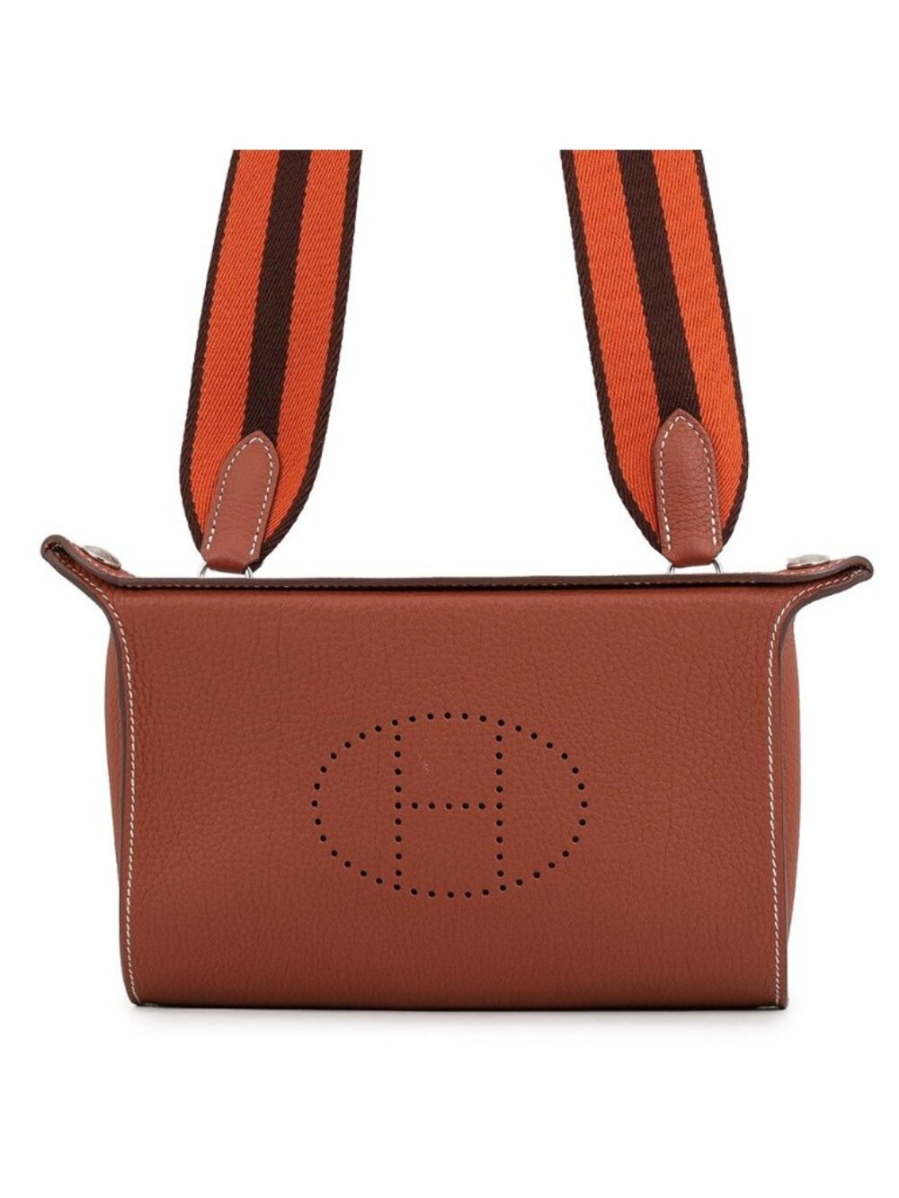 Hermes Shoulder Bag Vidoposch Sienne Brick Havana Silver Togo